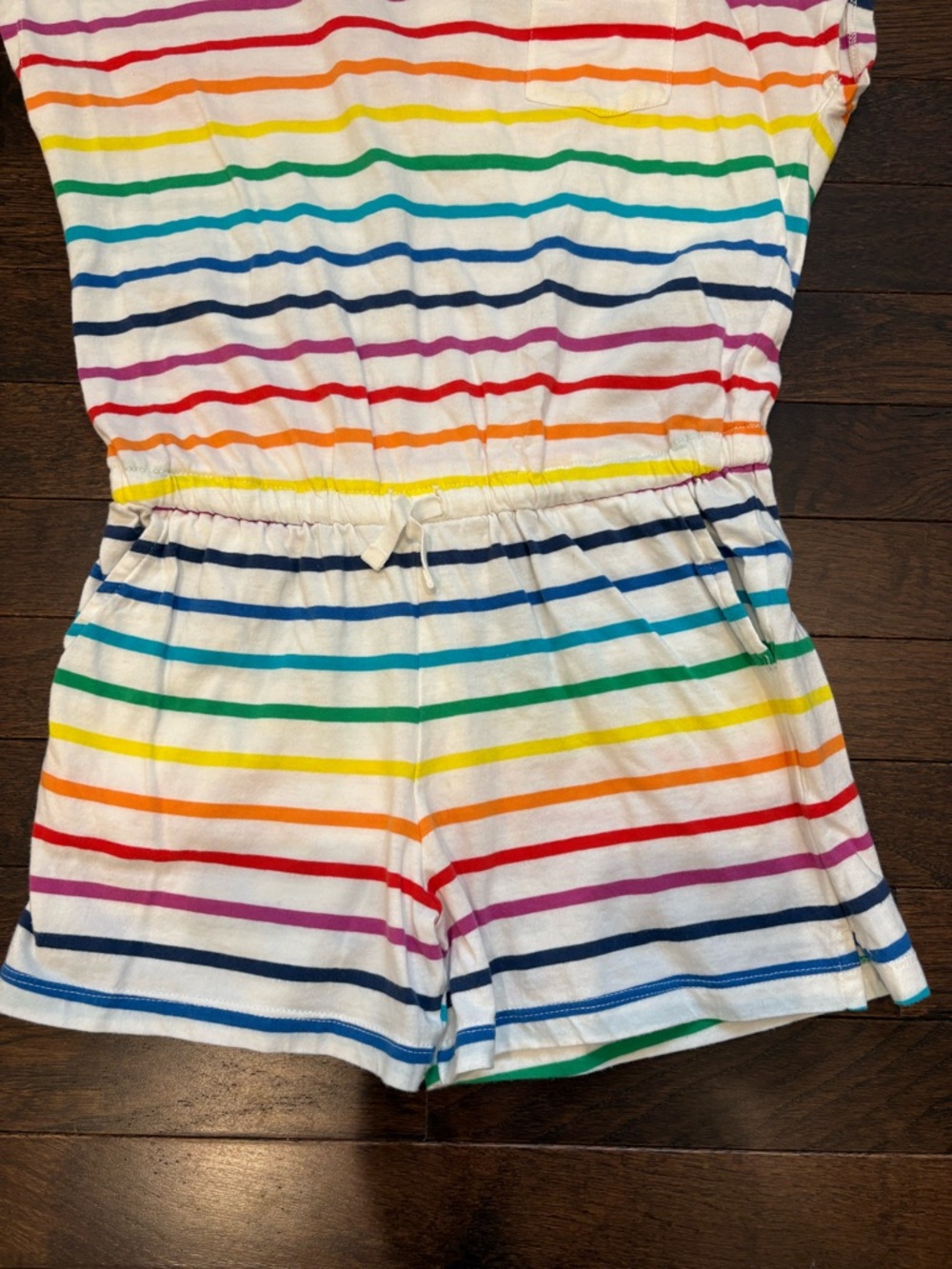 Primary Girls Rainbow Stripe Sleeveless Romper Size 10 100% Cotton - Picture 6 of 9